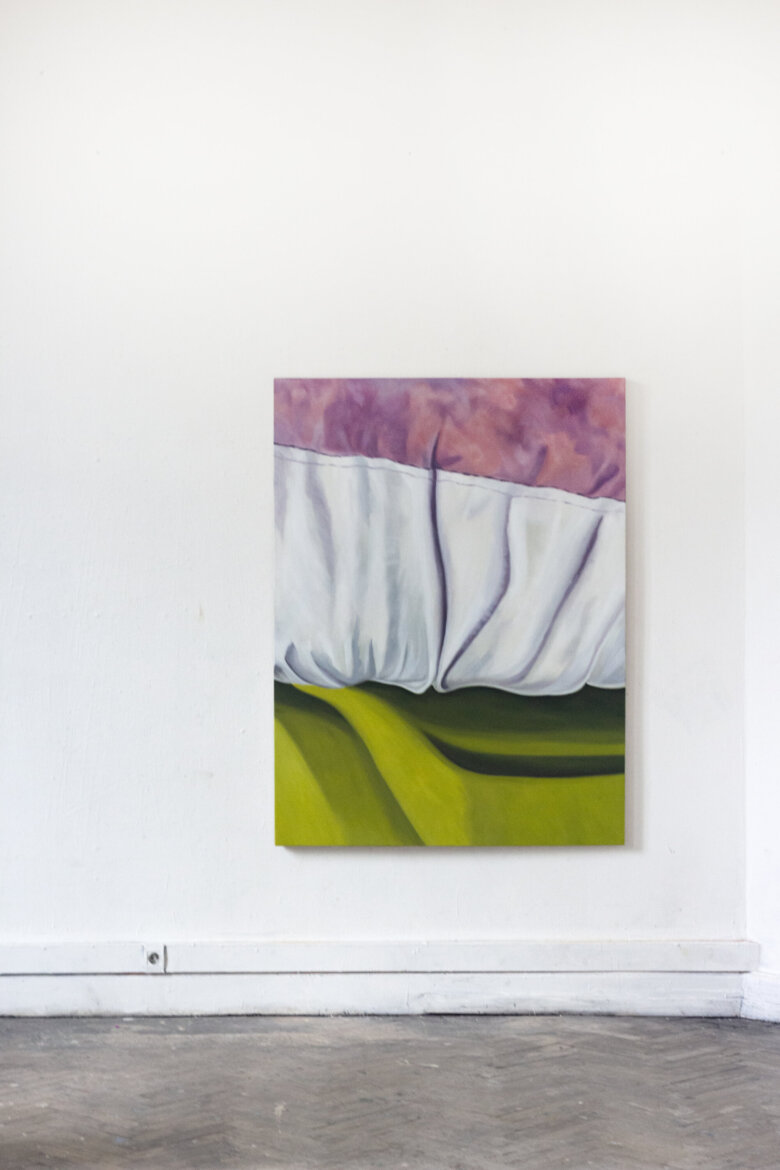 Sans titre, huile sur toile, 152 x 14 cm, 2024. Crédit photo: Ji Pyo Hong